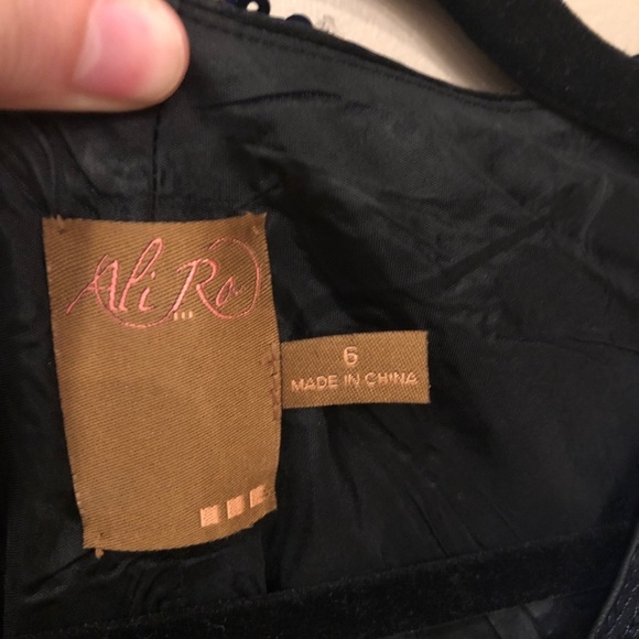 Ali Ro Black & Blue Sequin Sleeveless Shift Dress Size 6 Swiftie Reputation Era - Picture 6 of 9